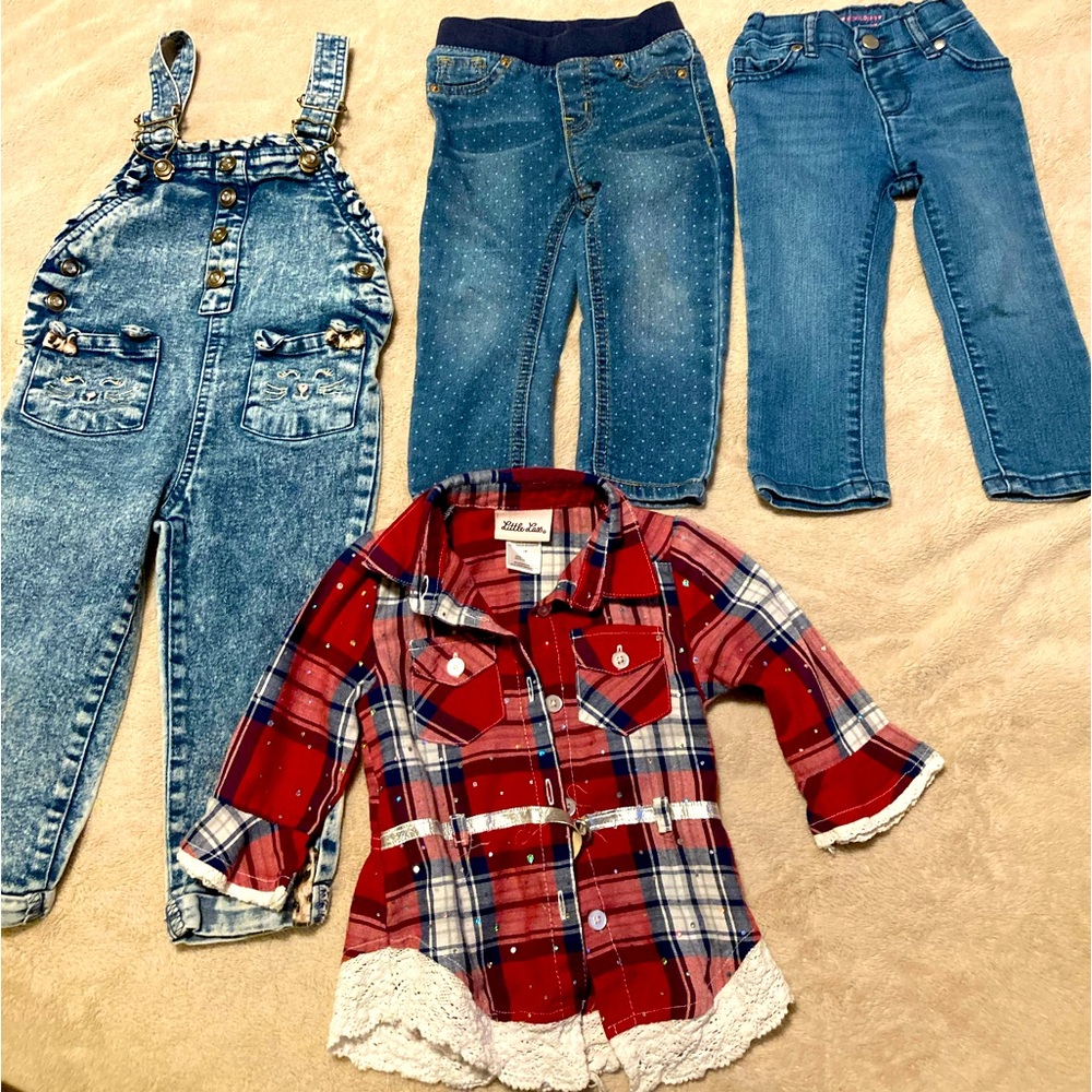 4 piece lot of toddler girls clothes